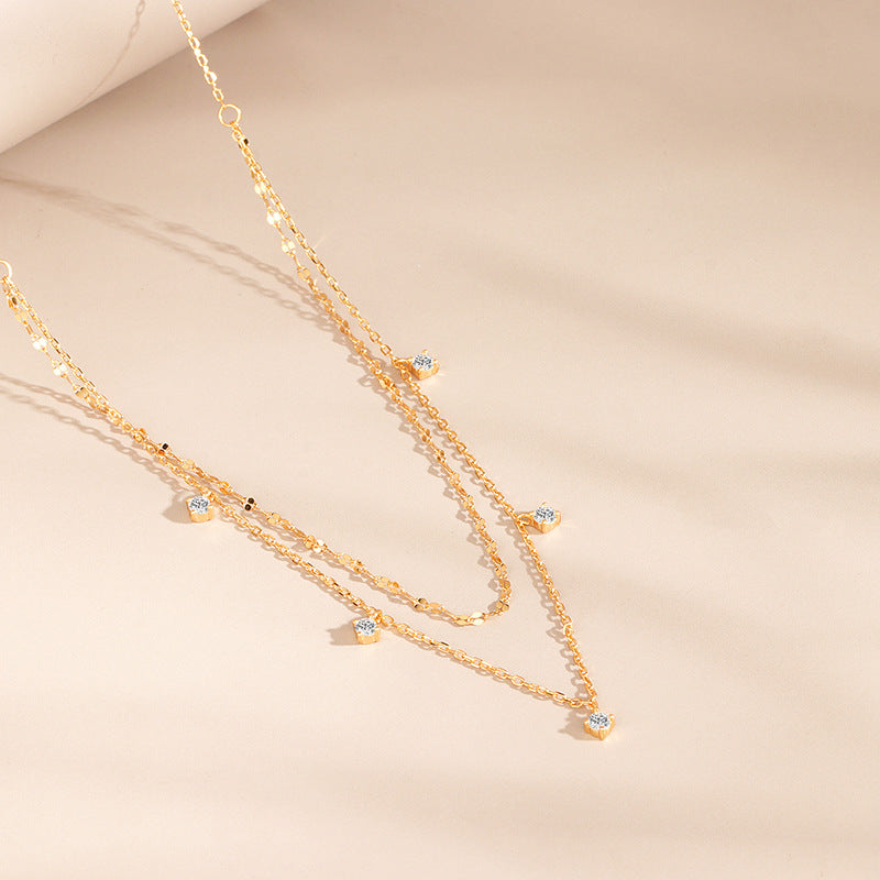 S925 Sterling Silver Gypsy Stacked Necklace