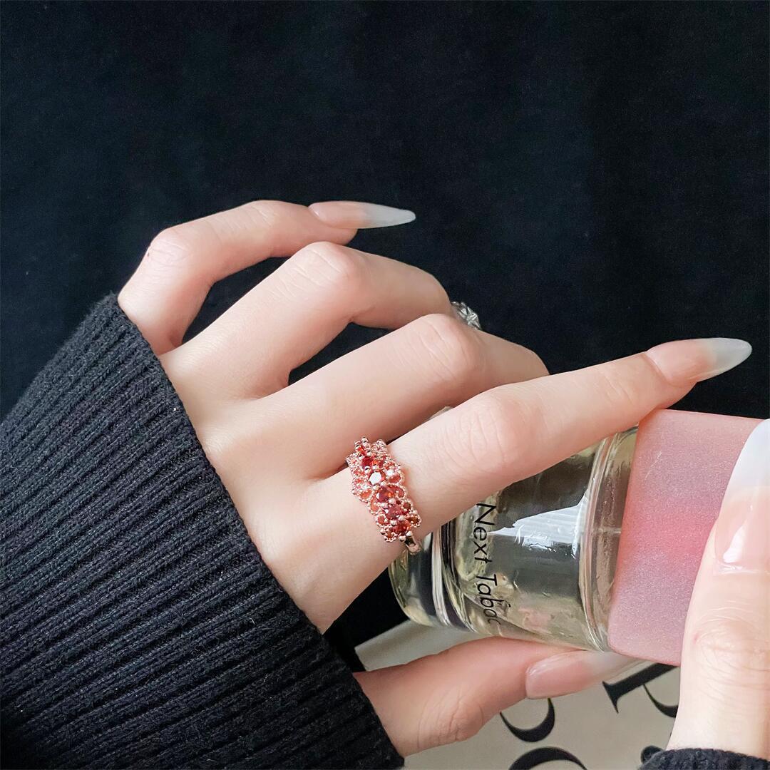 Light luxury colored treasure series ring