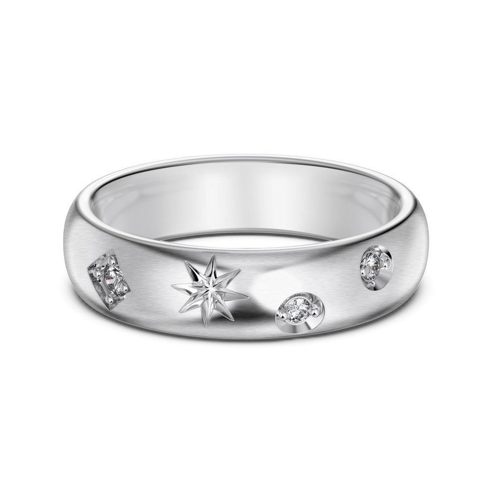 Fashion matte zircon ring