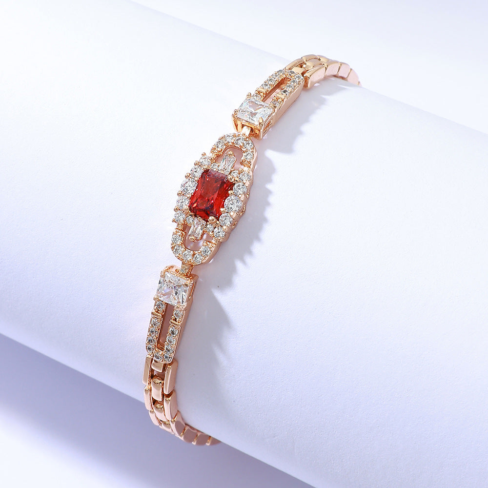 Fashion Ruby Diamond Bracelet
