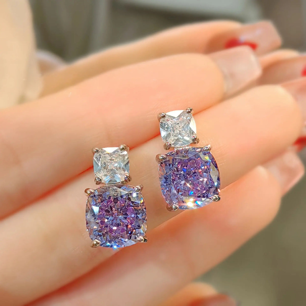 Parure de collier en diamants roses