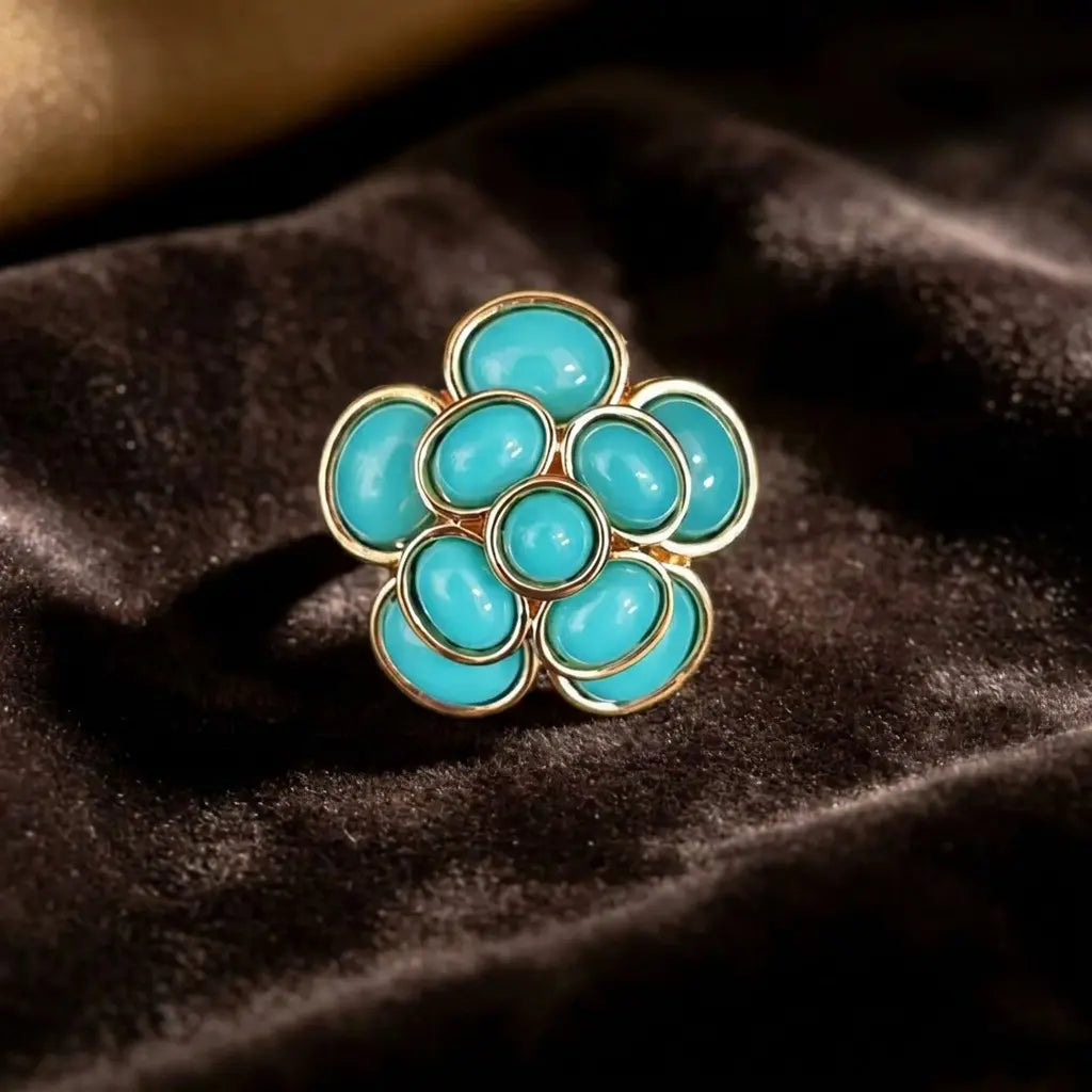 Qingdao, ensemble frangé de fleurs turquoise, chaîne de clavicule polyvalente pour femmes, style luxe léger, pour le bureau