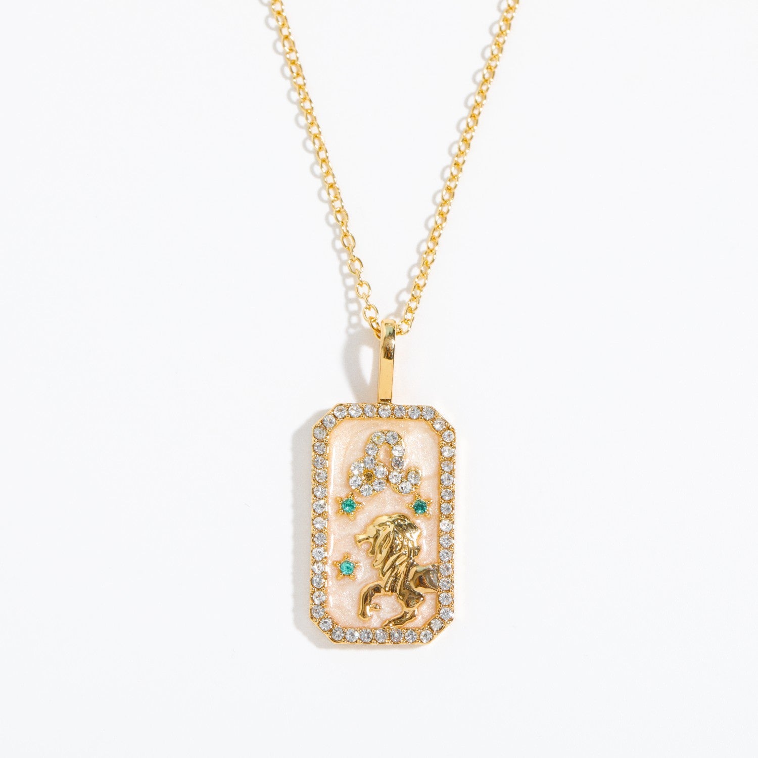 Fashion twelve constellations colored zircon necklace