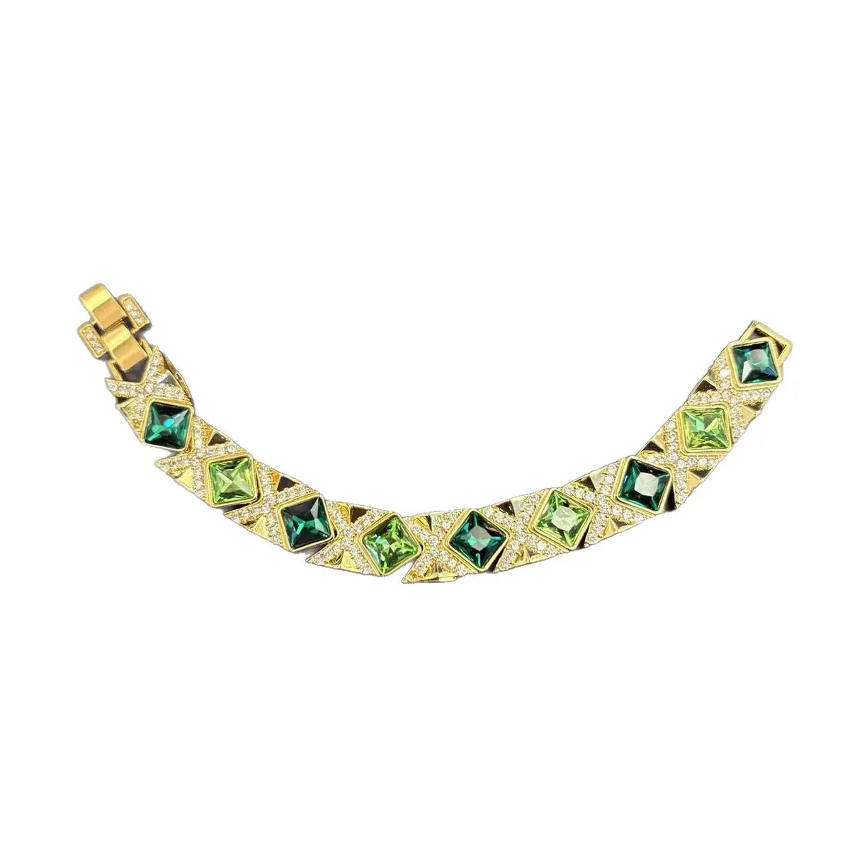 Parure de bijoux boucles d'oreilles clous collier bracelet « cube de sucre » tempérament courtois