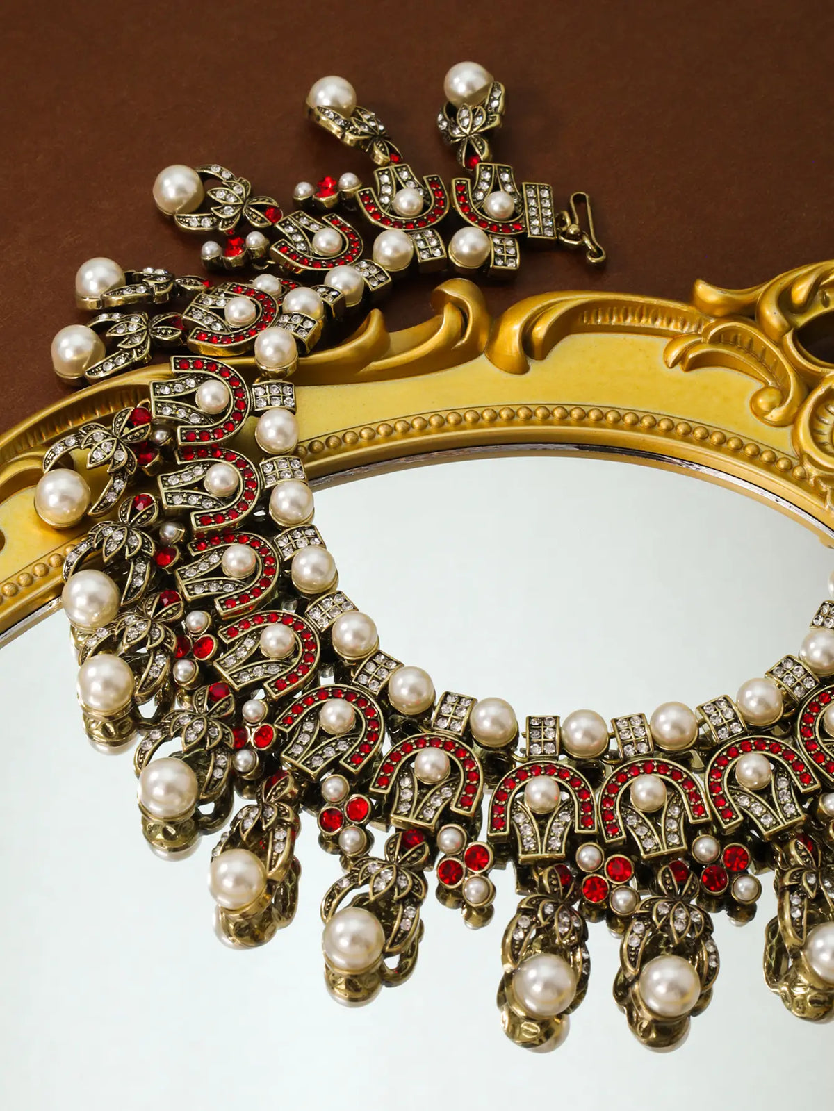 Boucles d'oreilles collier à franges de perles, ensemble médiéval, boucles d'oreilles collier