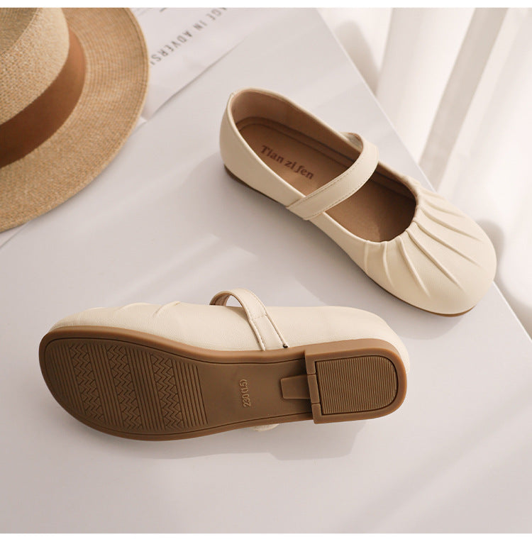 Französische Vintage Mary Jane Damen Loafer