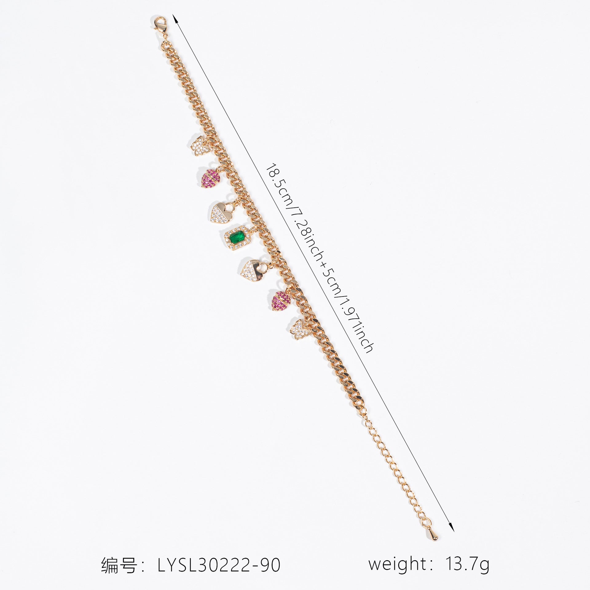 Bracelet en zircon à franges, au design de niche, chic et léger
