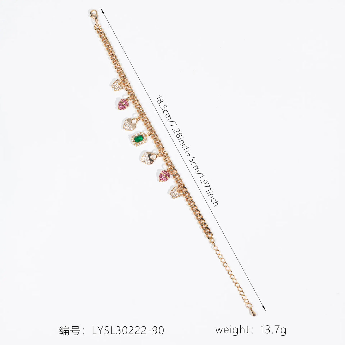 Bracelet en zircon à franges, au design de niche, chic et léger