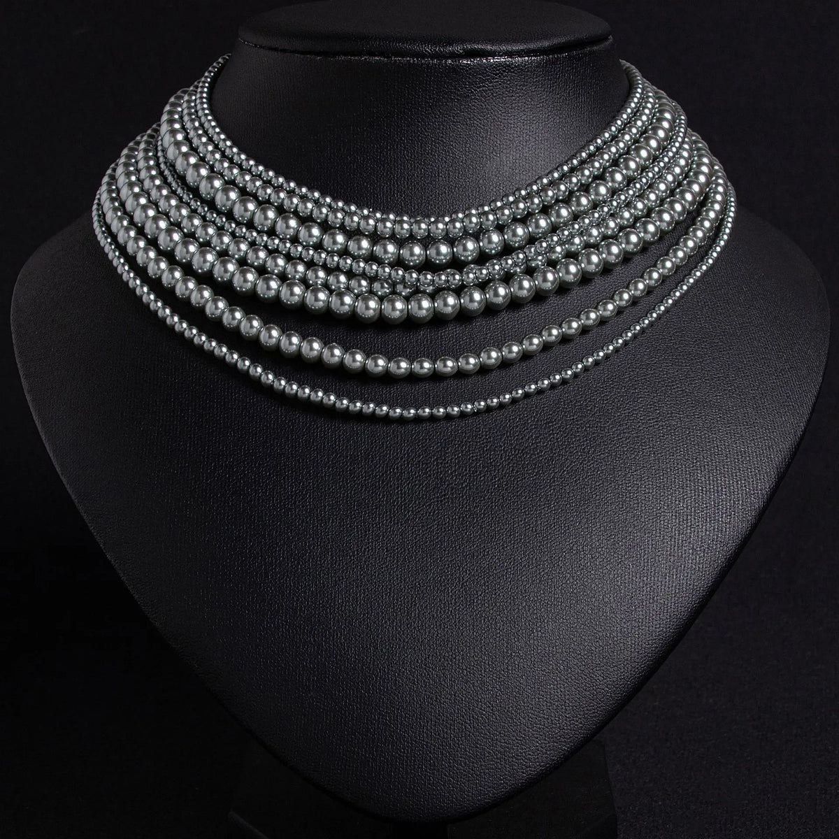 Luxury Layered Pearl Statement Necklace for Women