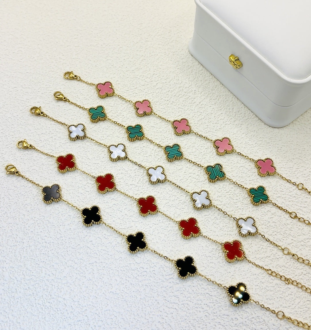 Fashion four-leaf clover bracelet necklace series