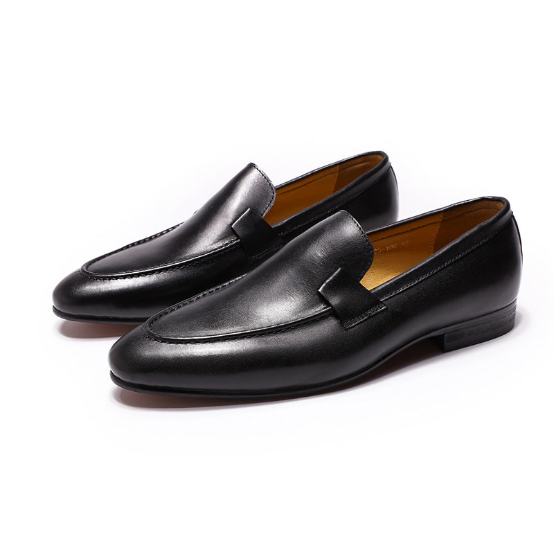 Classic Leather Casual Loafers Men's Wedding Banquet Leather Shoes