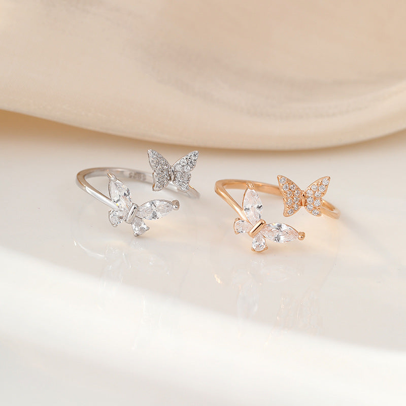Chasing Butterfly Open Ring