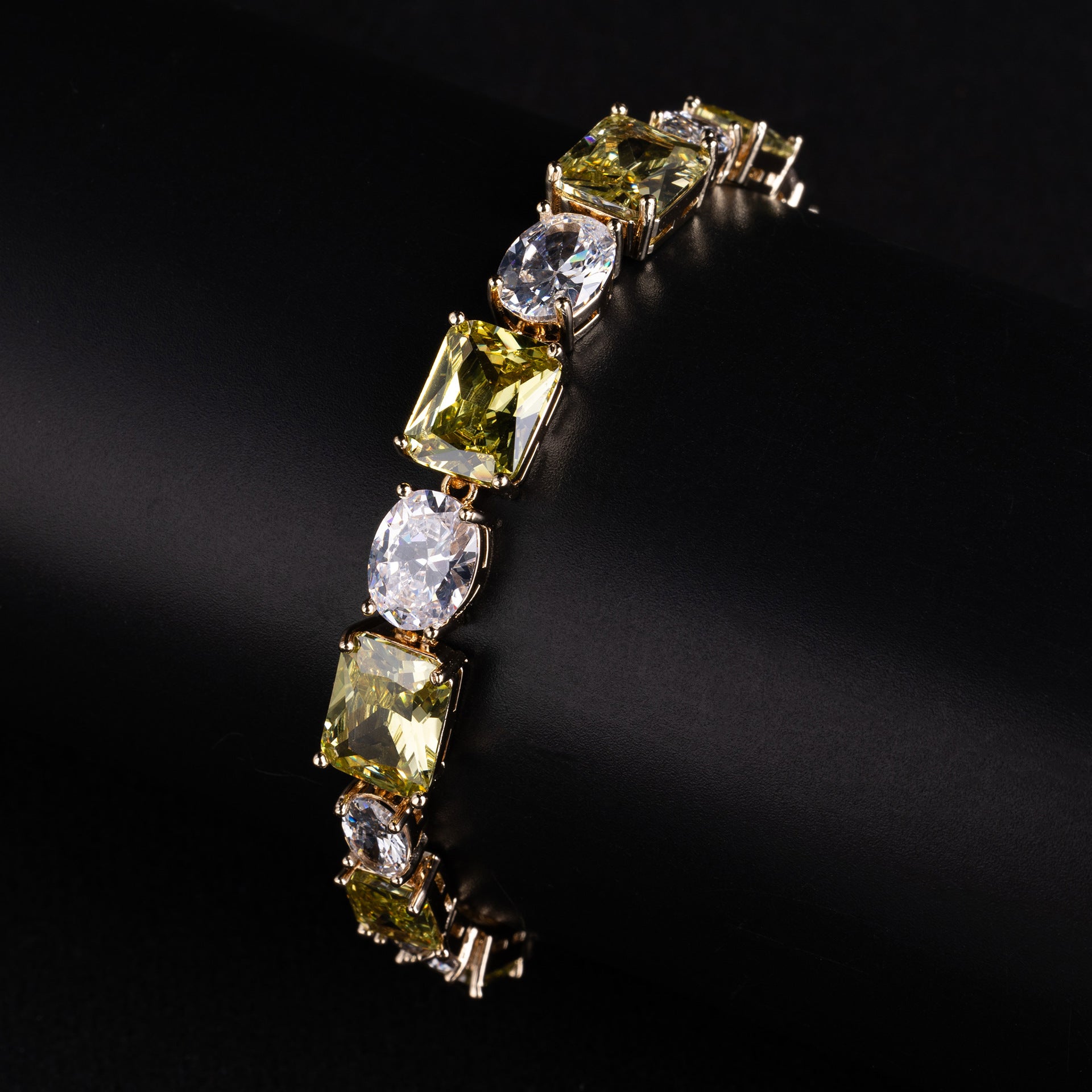 Luxury Multicolor Crystal Tennis Bracelet – Elegant Statement Jewelry for Women
