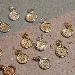 Vintage twelve constellations coin necklace