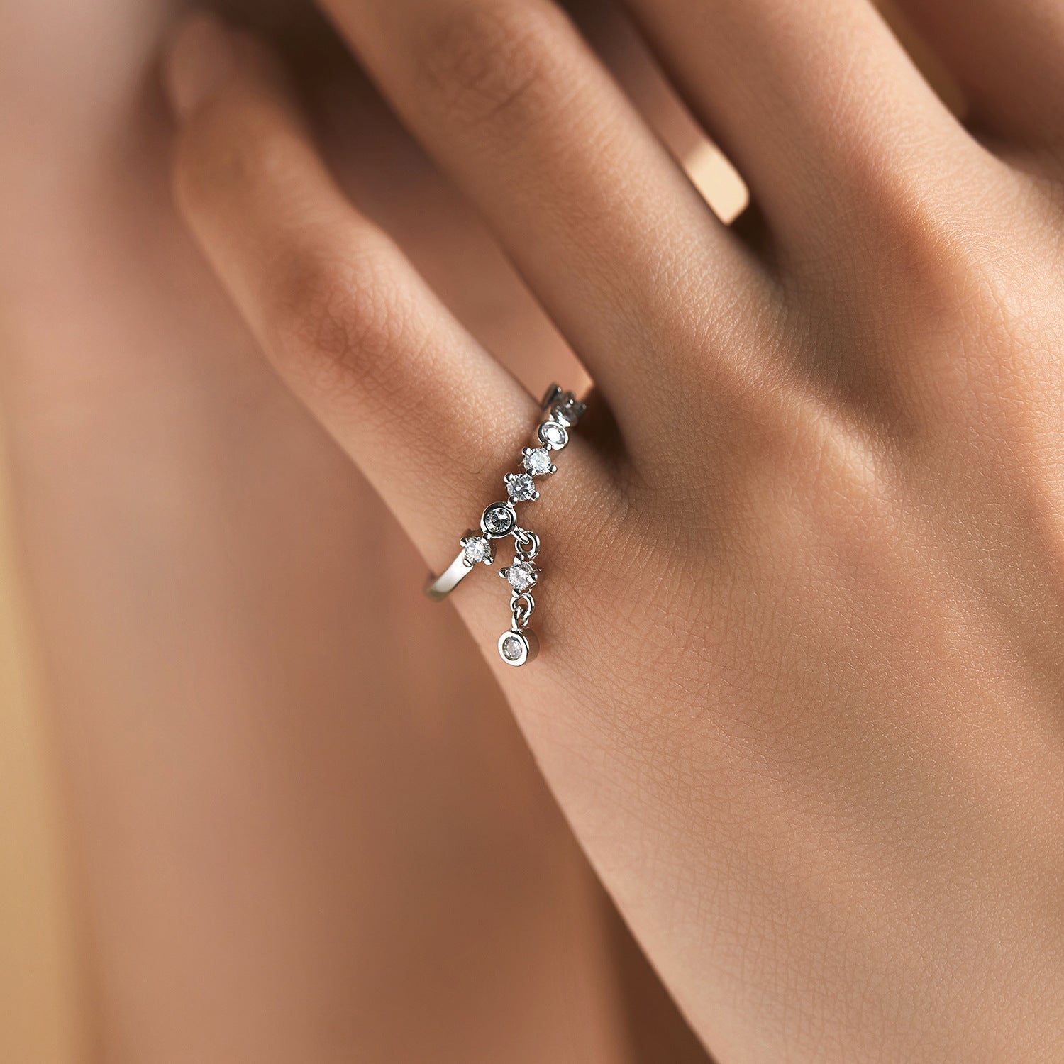 S925 Dazzling diamond ring