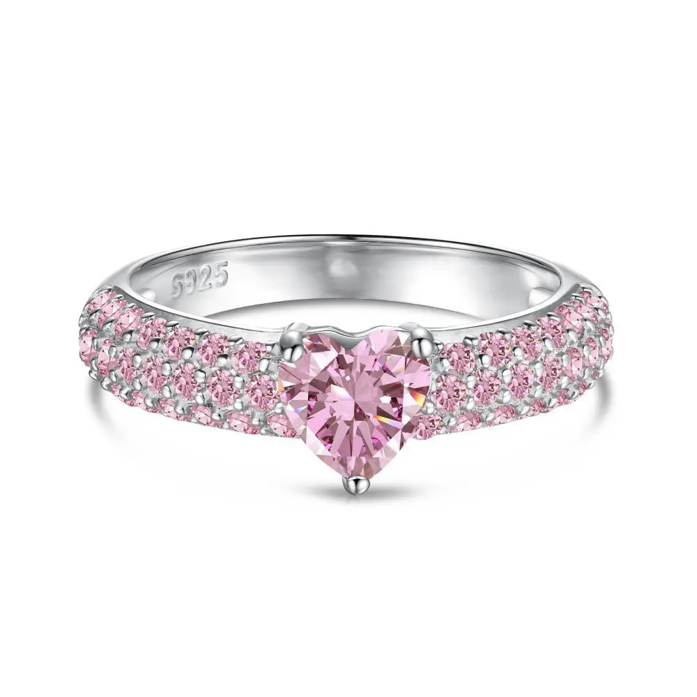 Collection de bagues nœud rose