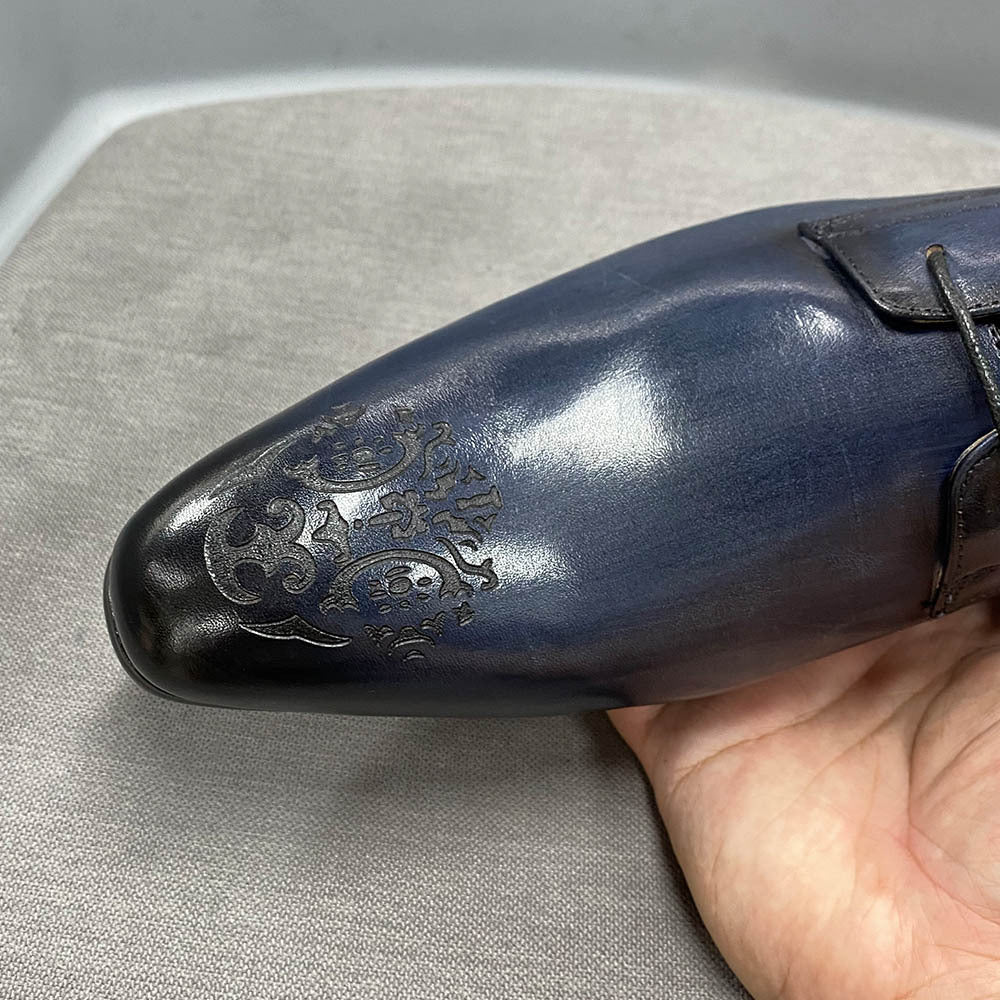 Men's Carved Pointed Business Dress Derby Shoes