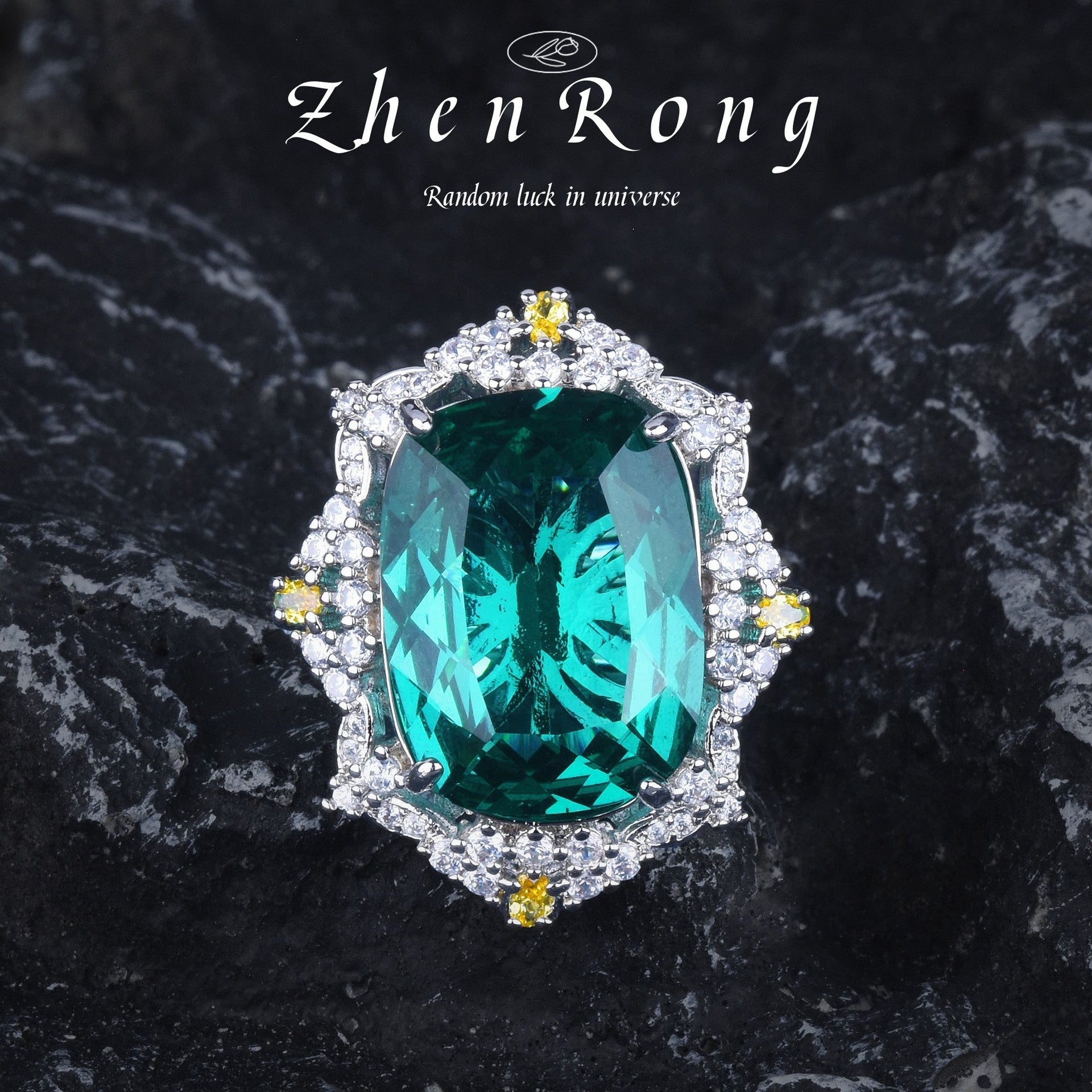 Fashion emerald big gem color treasure series