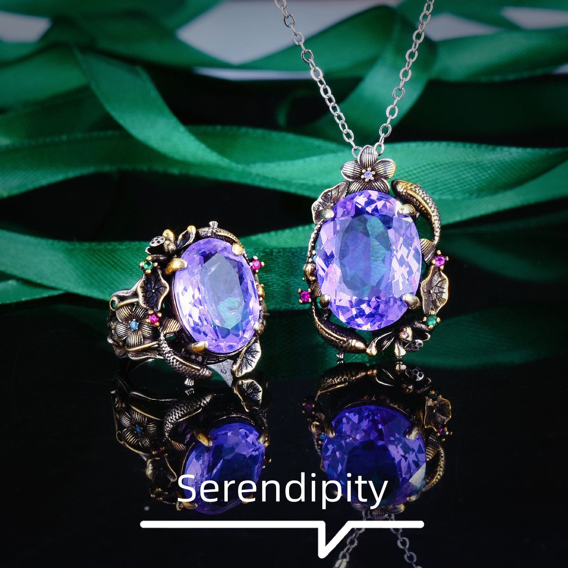 Italian retro hollow flower silk color treasure series