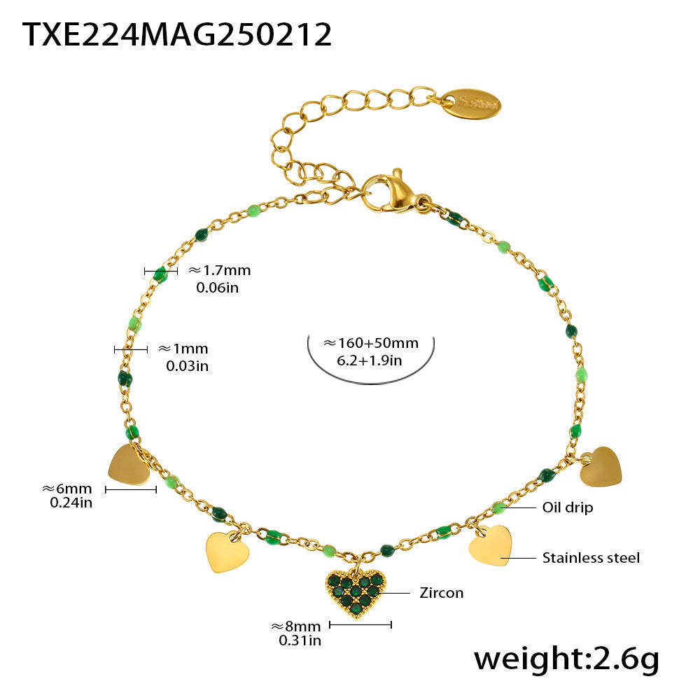 Fashion Symphony Zircon Titanium Steel Necklace