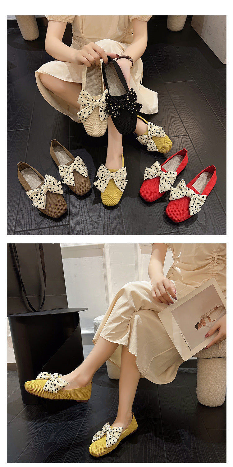 Klassische, atmungsaktive Damen-Loafer mit Schleife