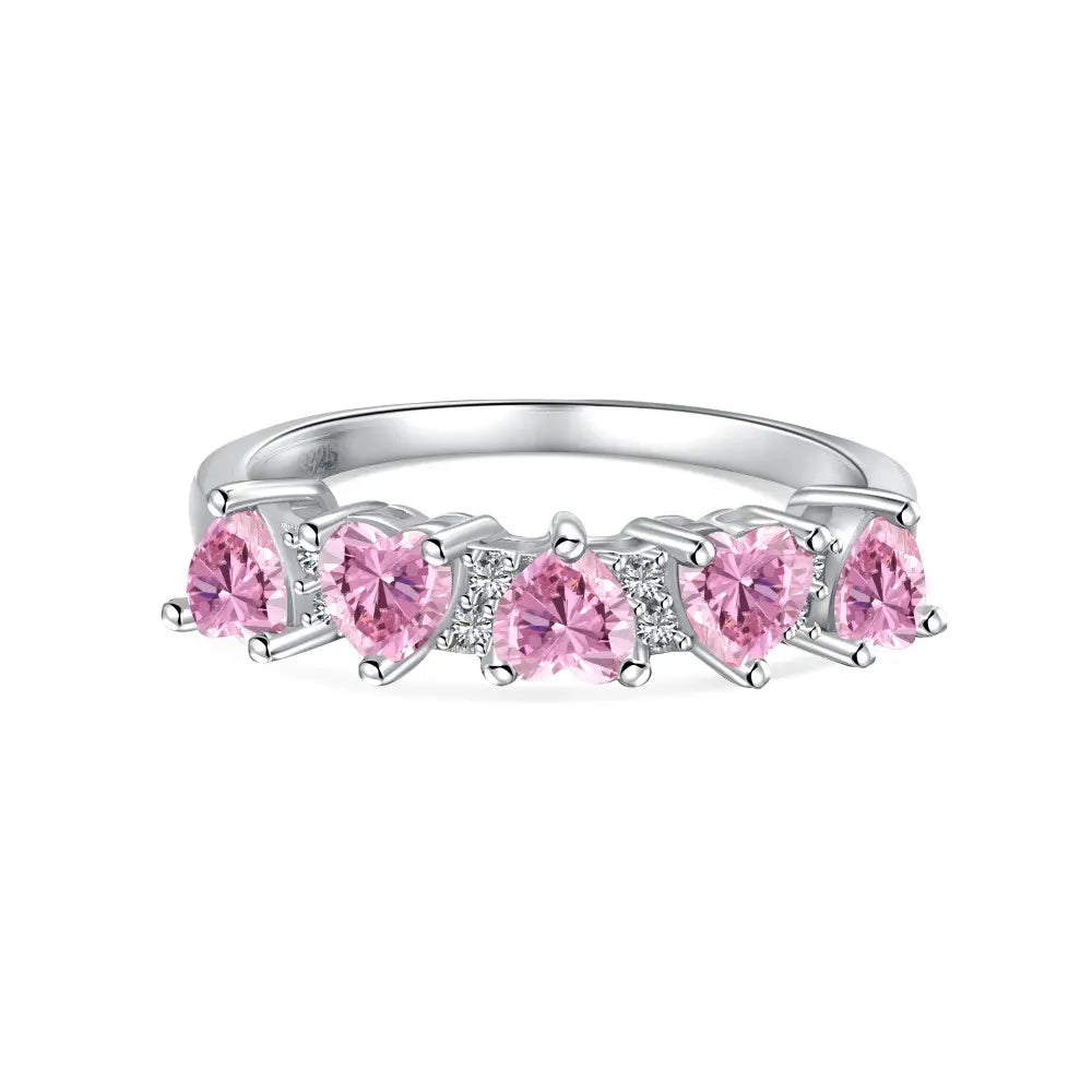 Collection de bagues nœud rose