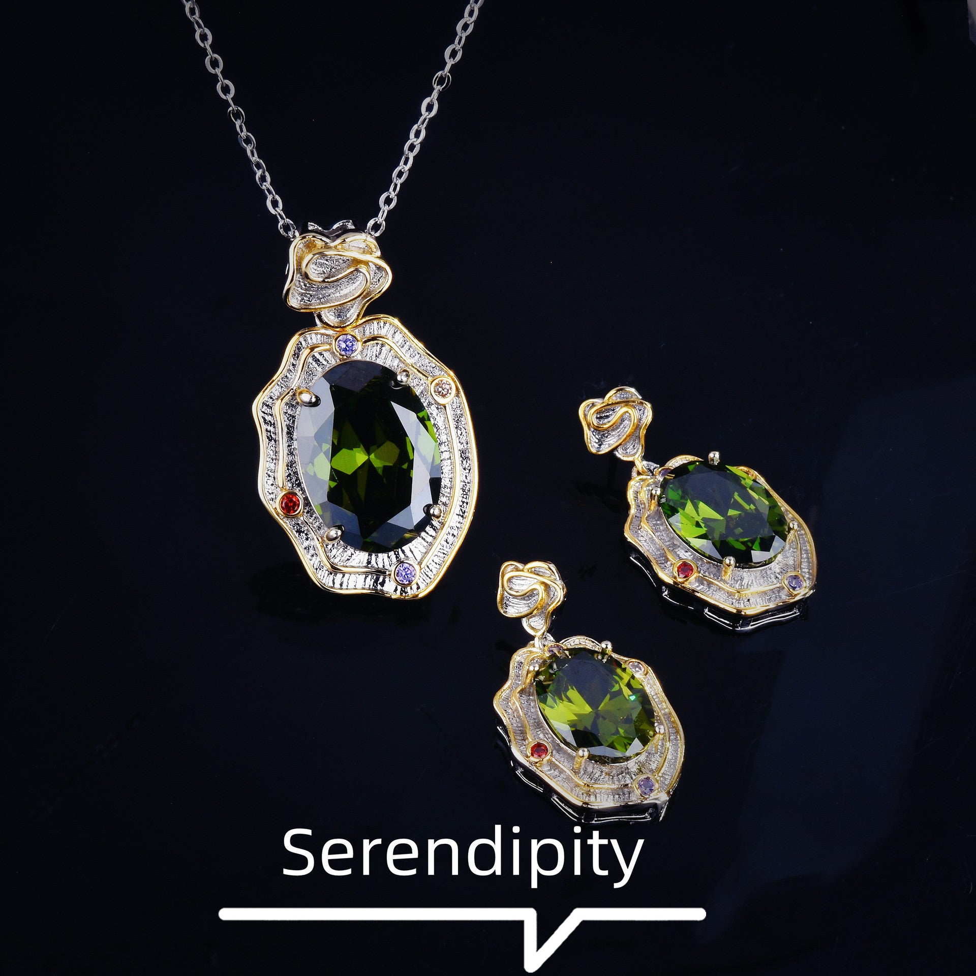 New high-end retro wind green color treasure series