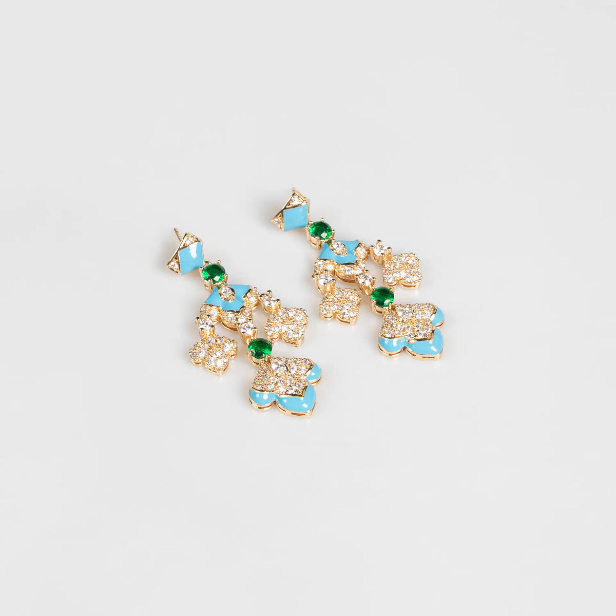 Parure de bijoux glamour or et cristaux pour soirées et fêtes