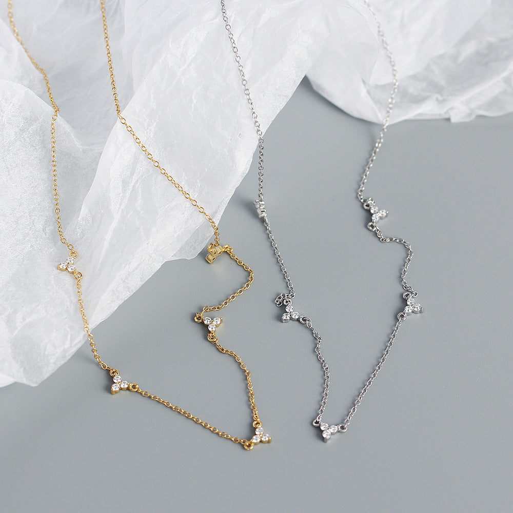 S925 Silver Mini Diamond Set Necklace