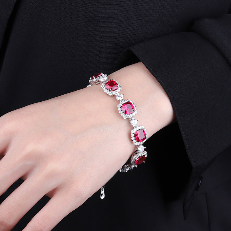 Elegant Colored Gemstone Bracelet for Evening & Gifts