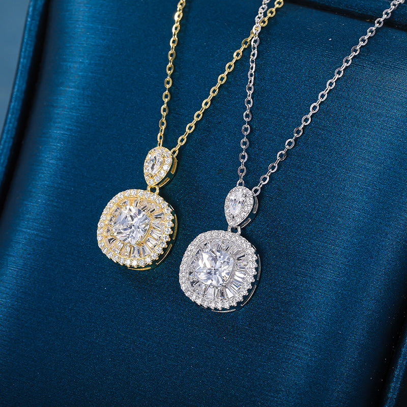 S925 Silver Full Diamond Necklace