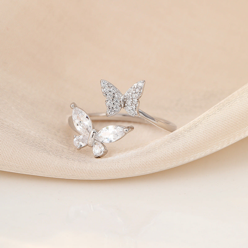 Chasing Butterfly Open Ring
