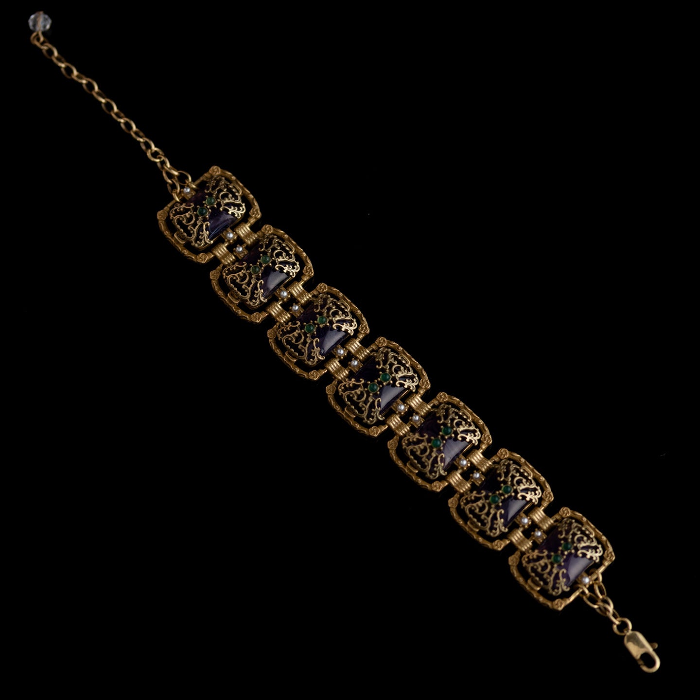 Medieval purple hollow heavy industry pendant necklace set