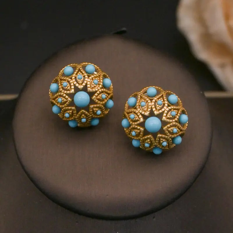 Boucles d'oreilles clous rétro en cuivre pur en forme de parapluie émaillé, boucles d'oreilles clous brillantes