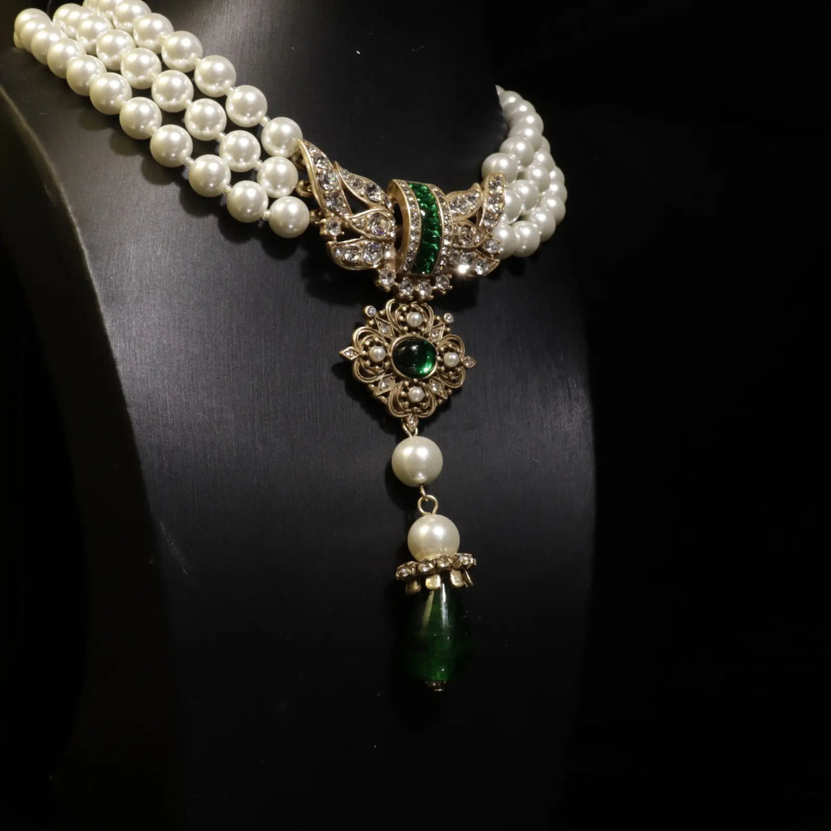 Ensemble de boucles d'oreilles et collier ras du cou avec imitation de perles creuses, tempérament, léger, luxueux