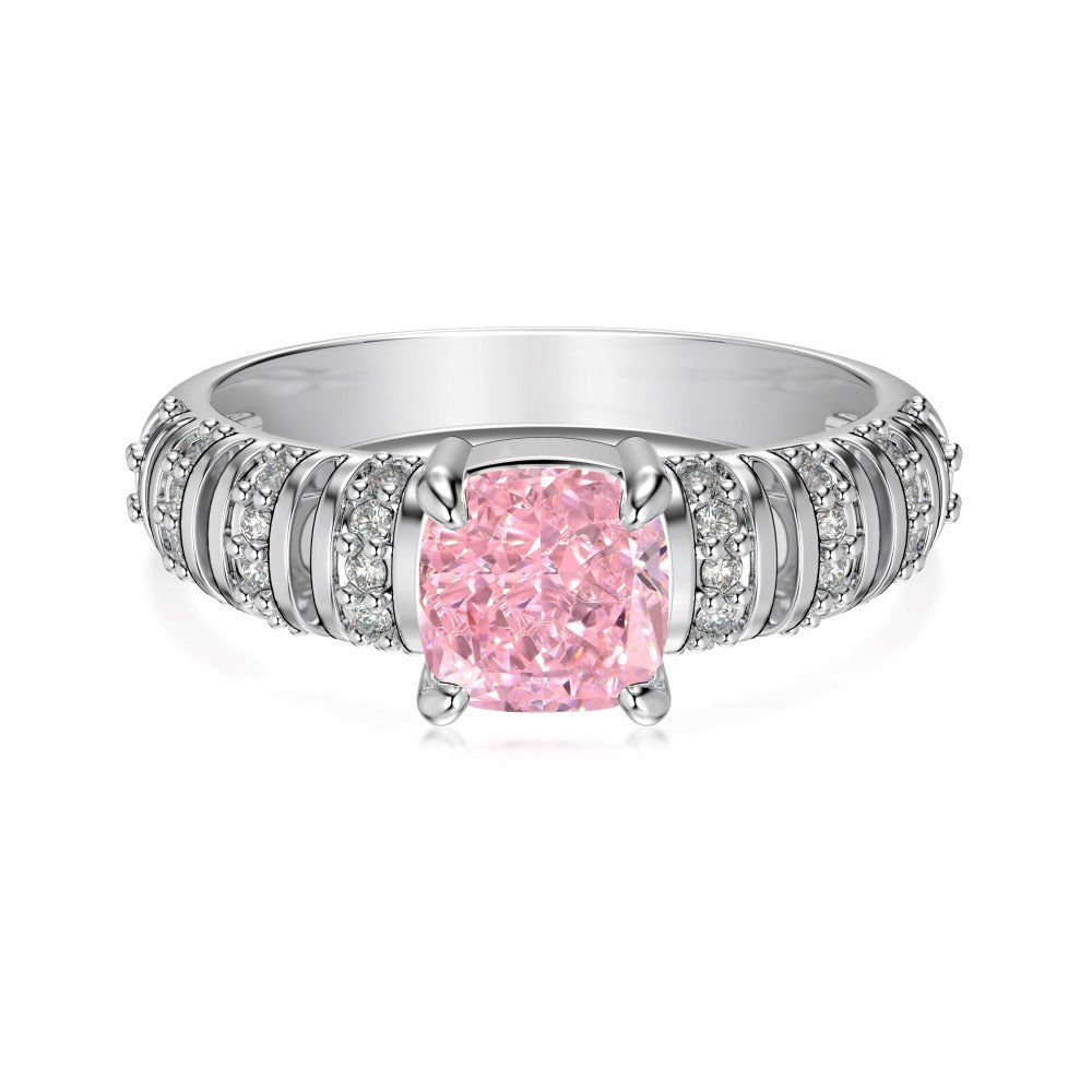 Light luxury high-end zircon series ring