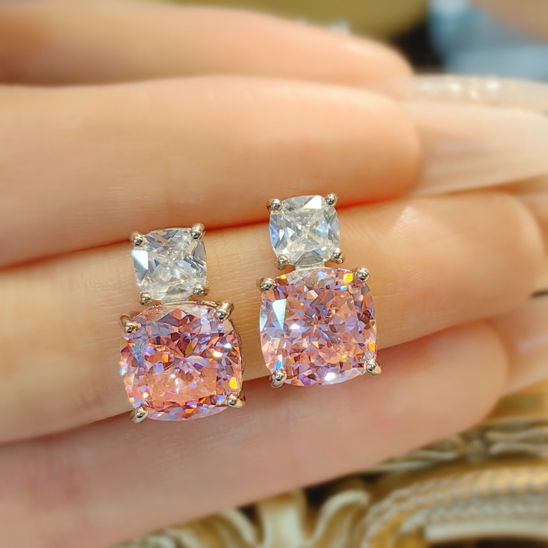 Pink Diamond Necklace Set