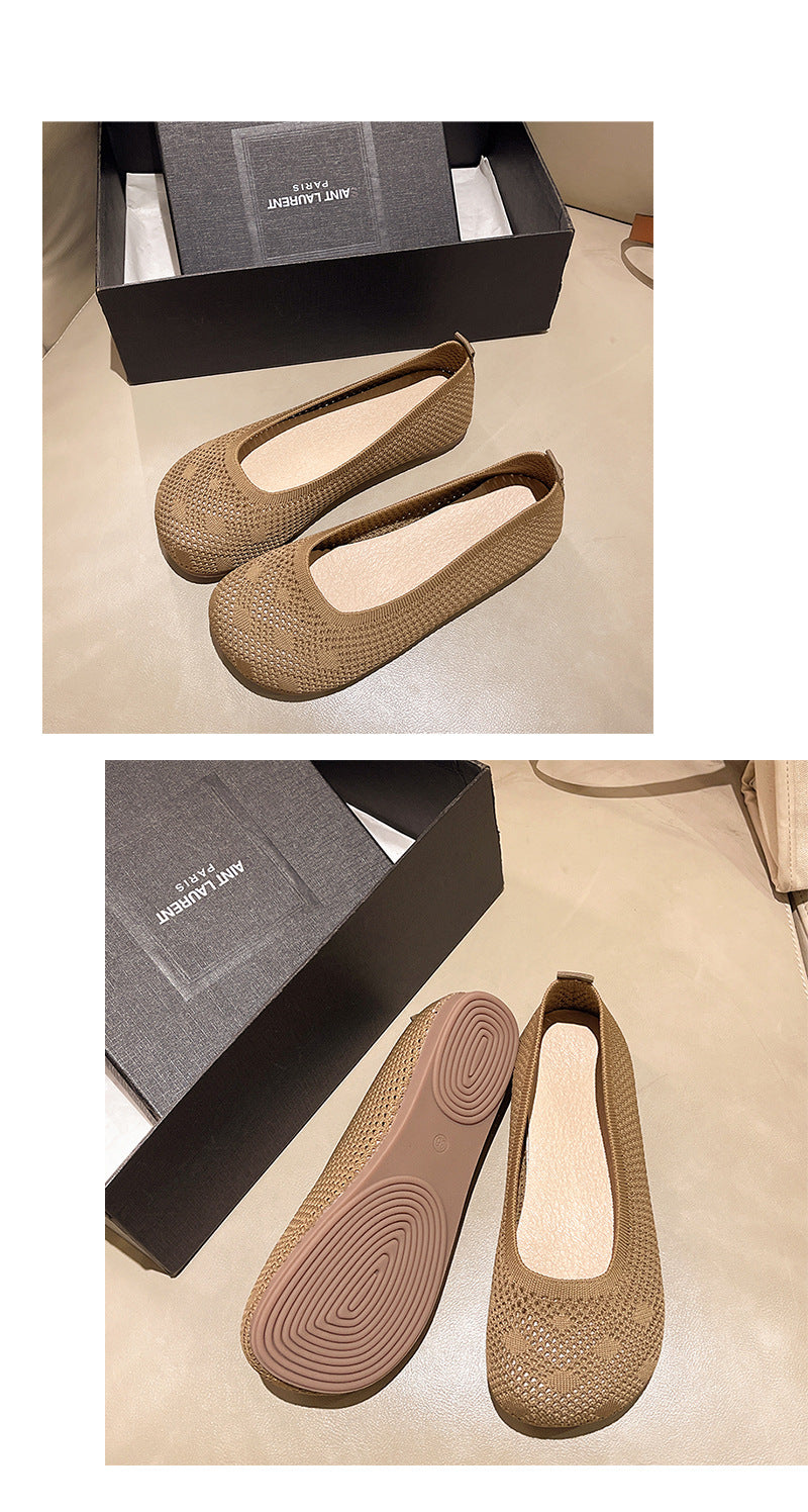 Eco-friendly fashion women's woven hollow loafers