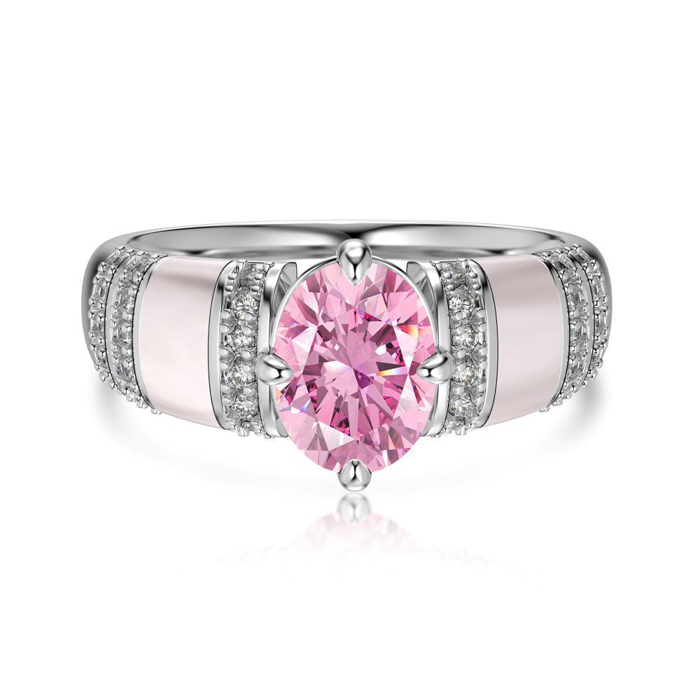 Light luxury high-end zircon series ring
