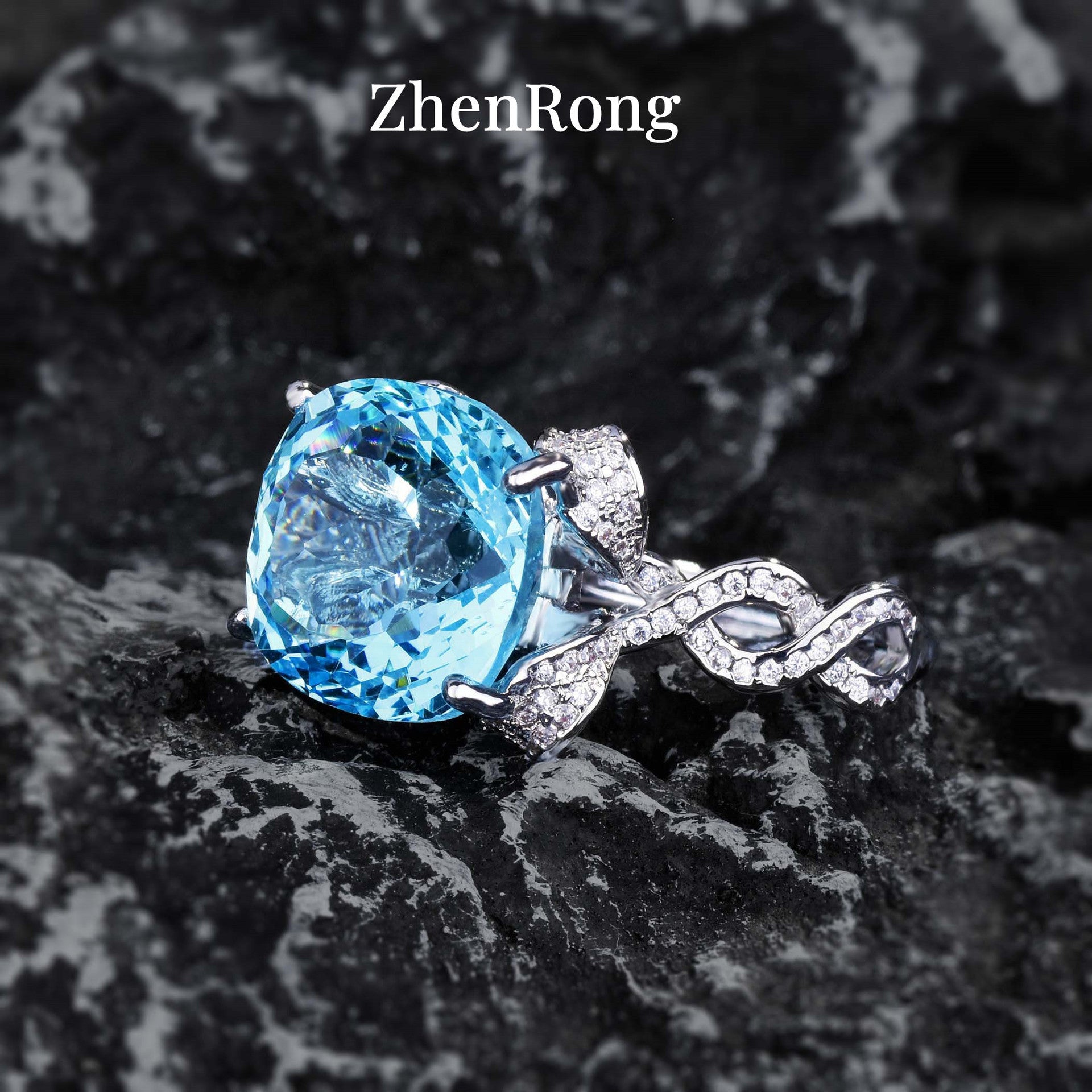 Fashion Aquamarine Topaz Color Treasure Series