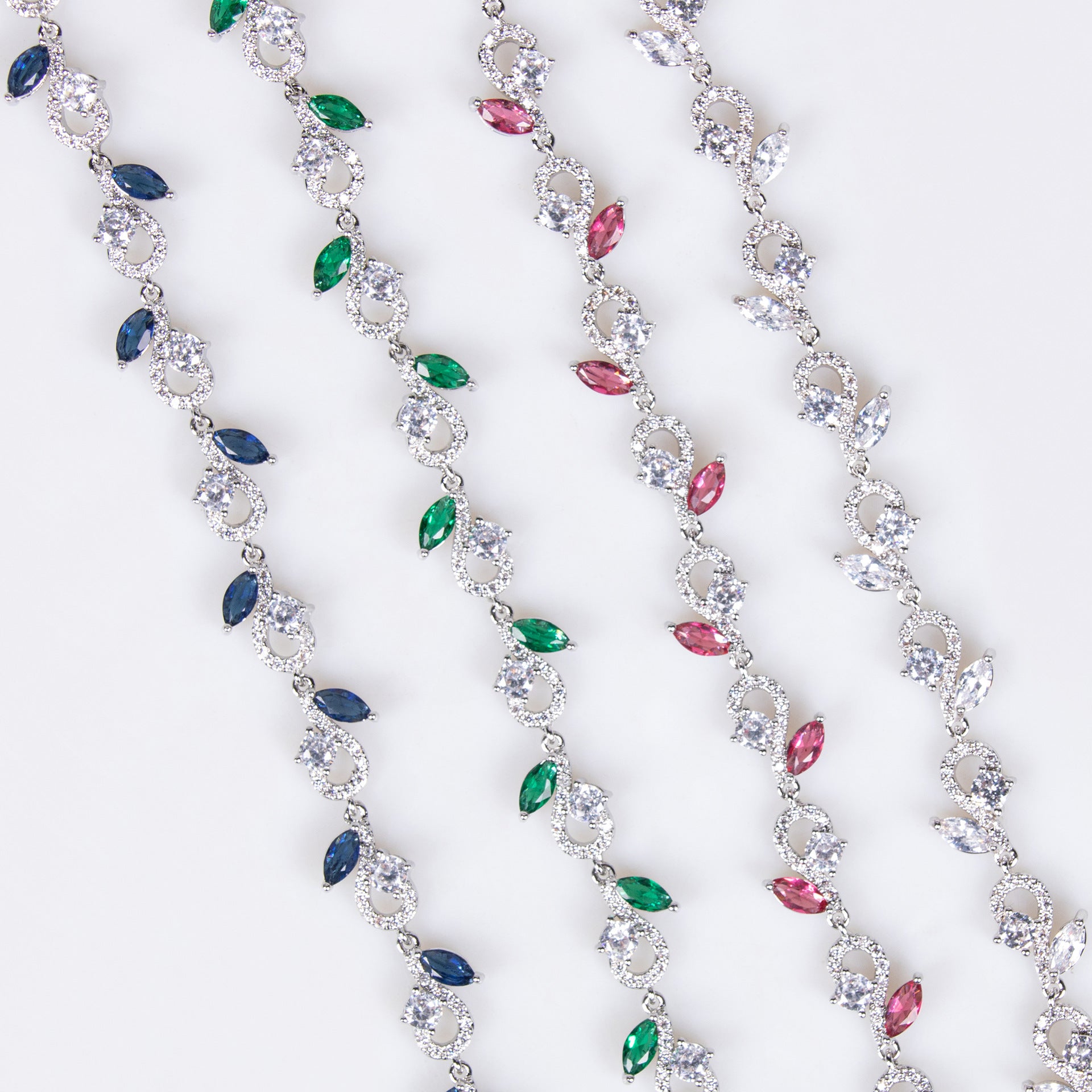 Luxury Multicolor Crystal Bracelet – Elegant Gemstone Jewelry for Women