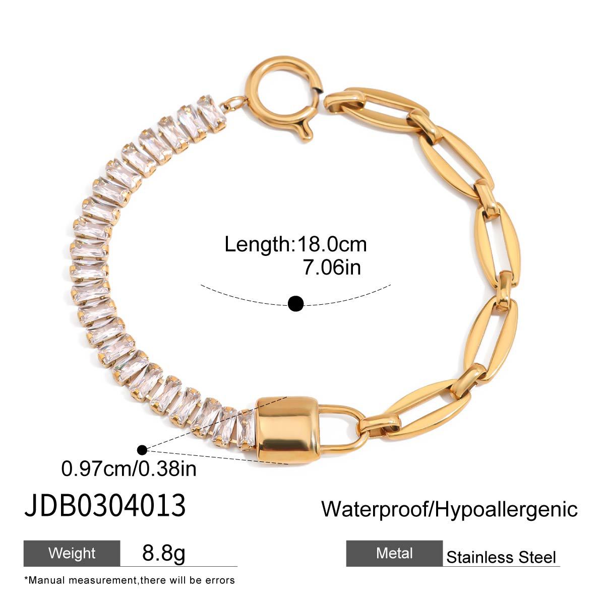 Light luxury stainless steel zircon bracelet
