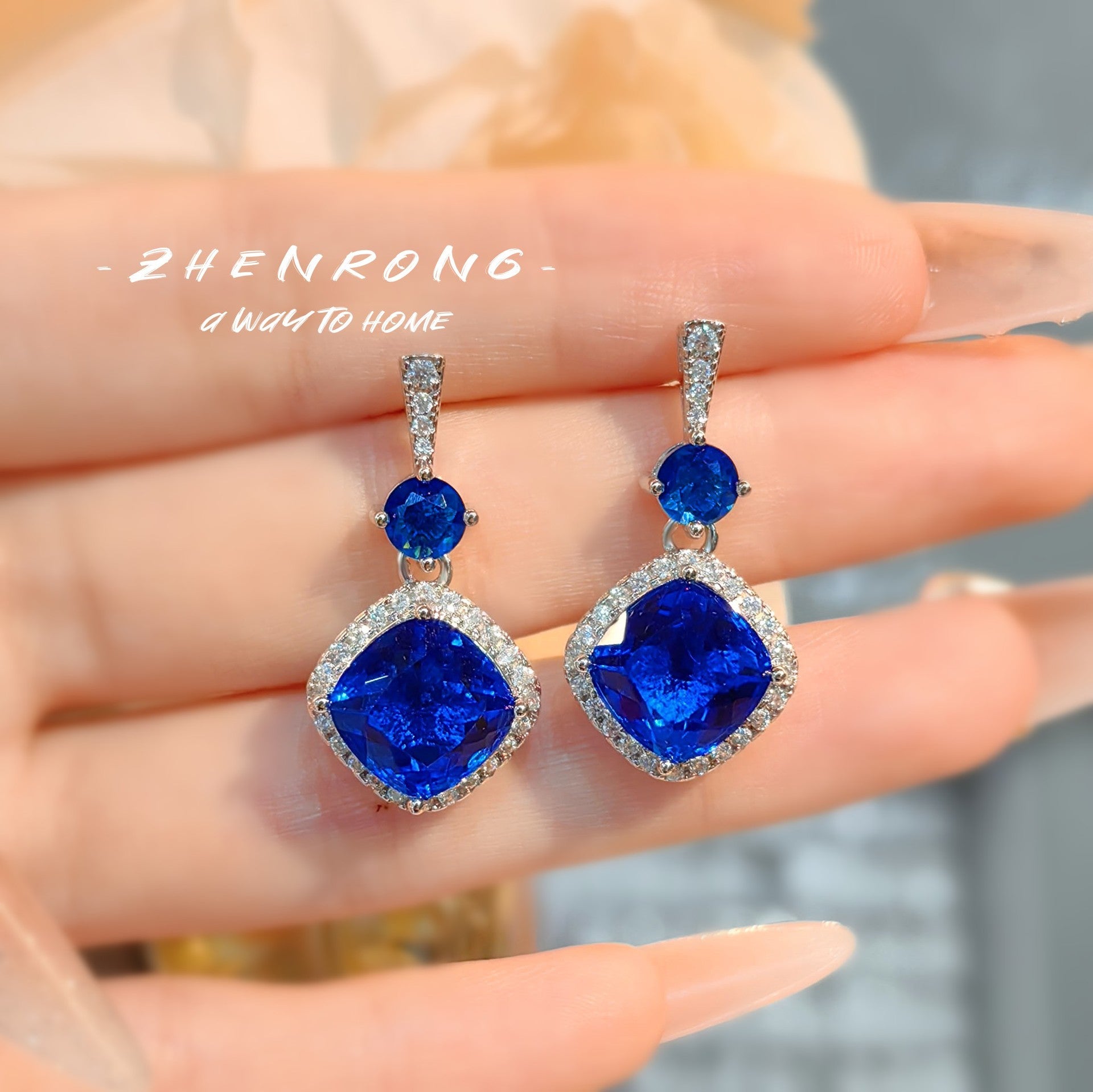 Paraiba square sapphire color treasure series