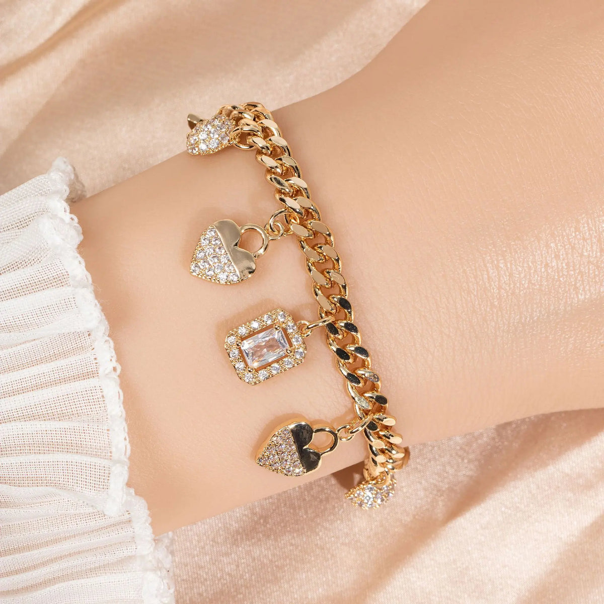 Bracelet en zircon à franges, au design de niche, chic et léger