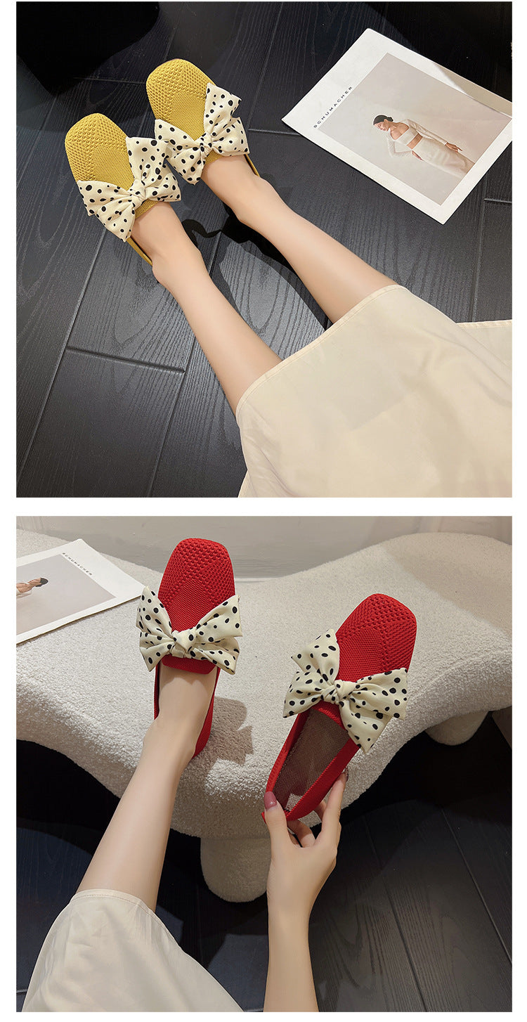 Klassische, atmungsaktive Damen-Loafer mit Schleife