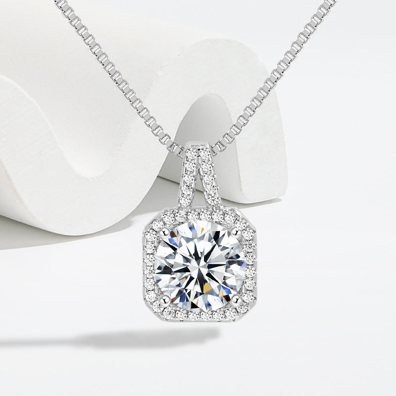 Fashion Sugar Cube Gem Necklace