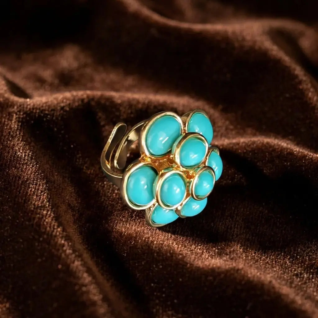 Qingdao, ensemble frangé de fleurs turquoise, chaîne de clavicule polyvalente pour femmes, style luxe léger, pour le bureau
