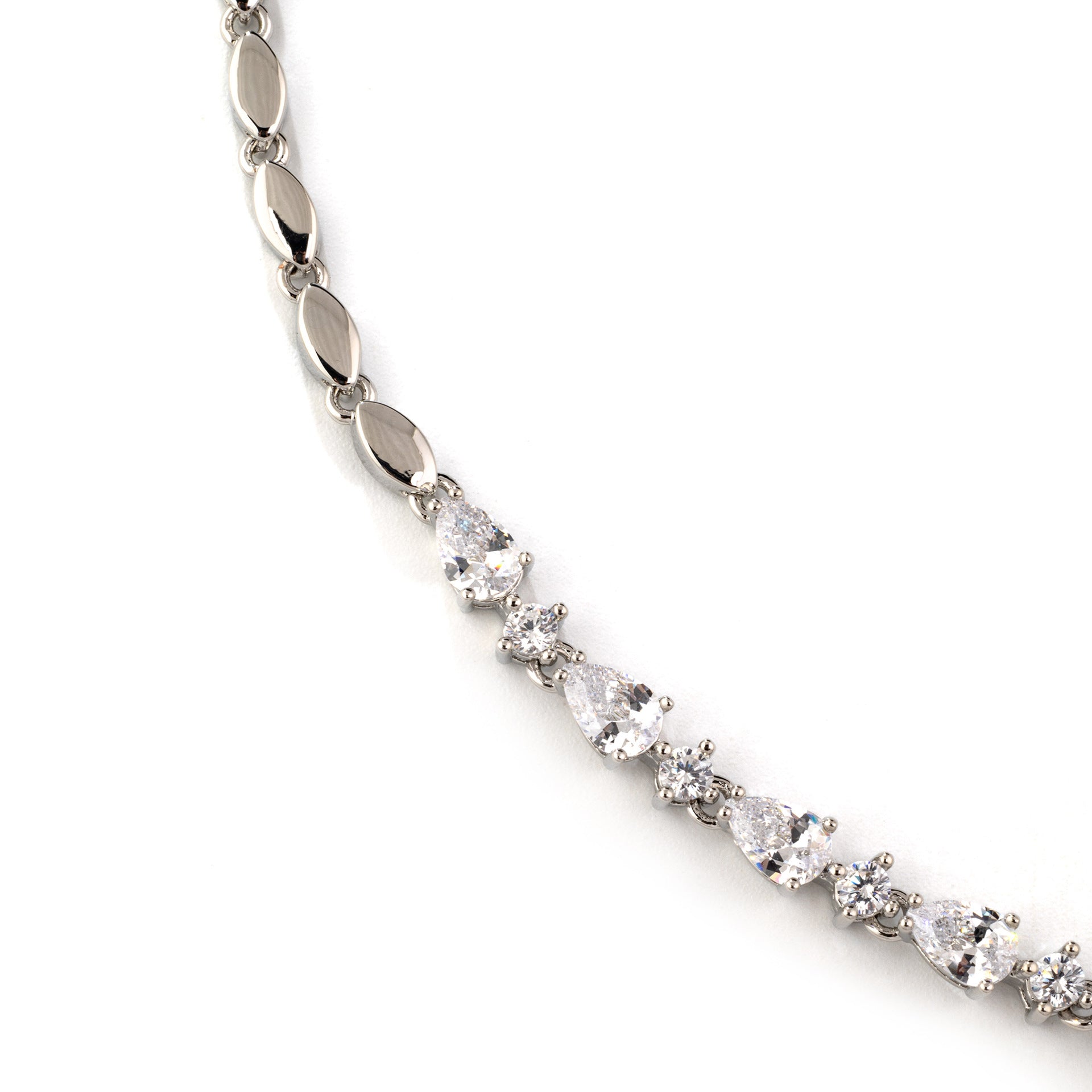 Classic Teardrop Crystal Bridal Necklace Set – Elegant Wedding Jewelry