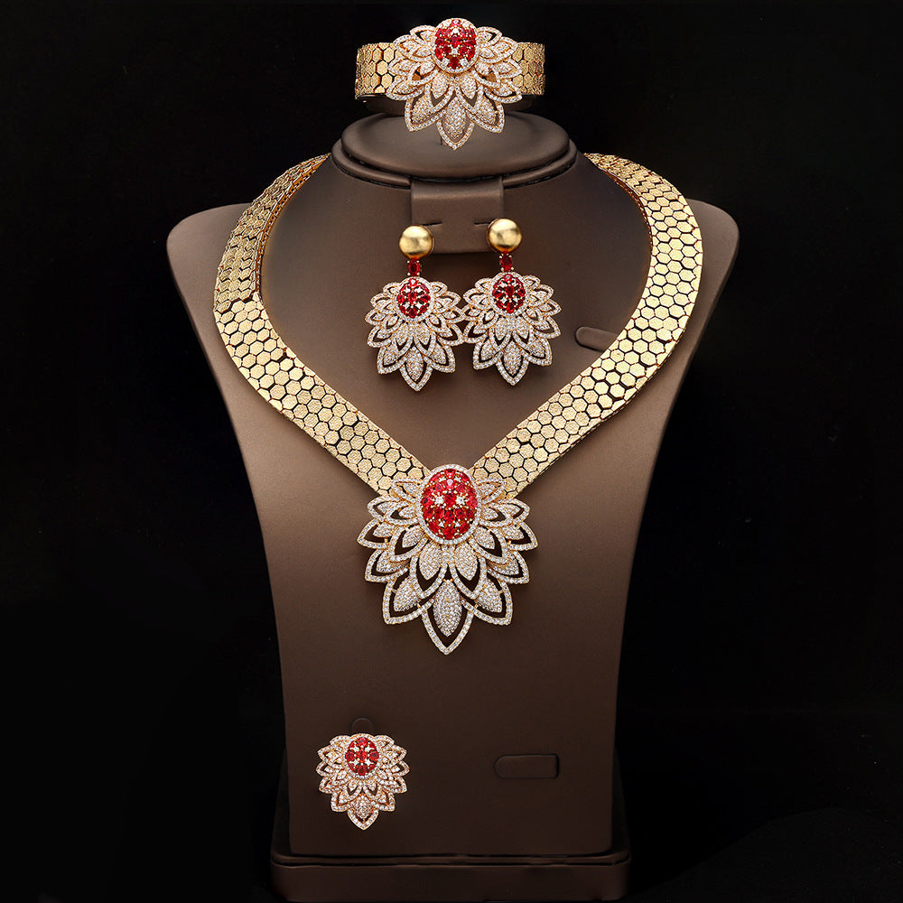 Bohemian style jewelry set, luxurious banquet accessories for women