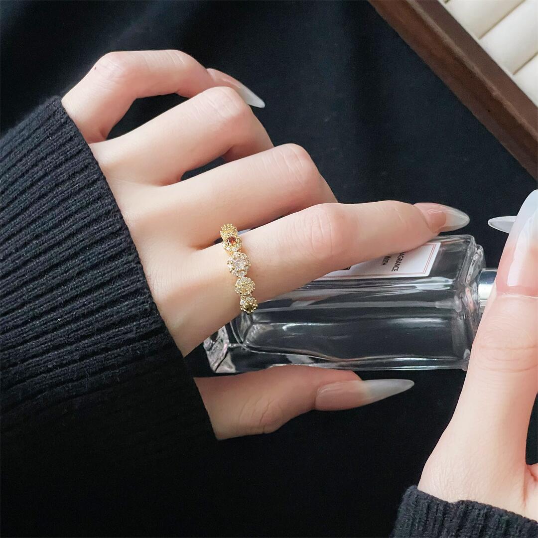 Light luxury colored treasure series ring